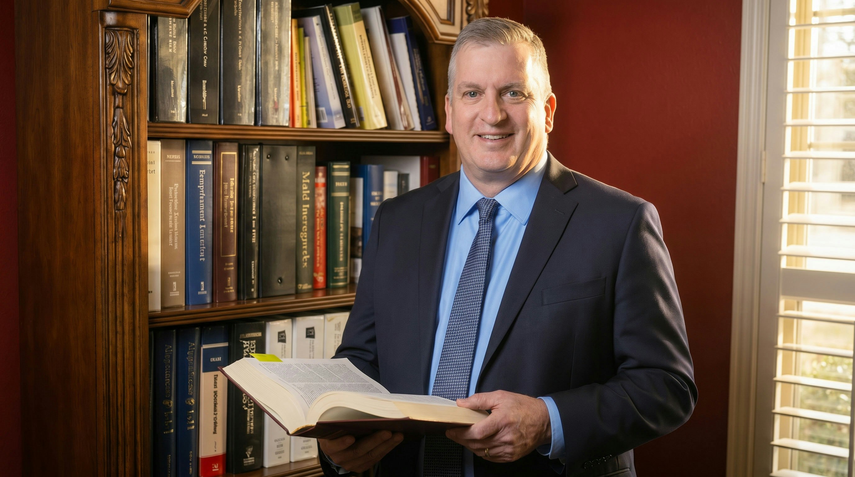 Dan A. Atkerson holding a book