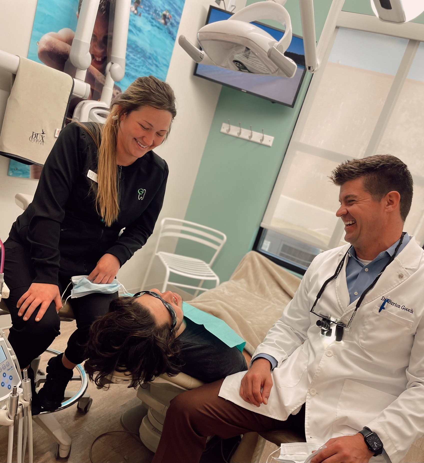 Gooch Family Dental dentist with a patient