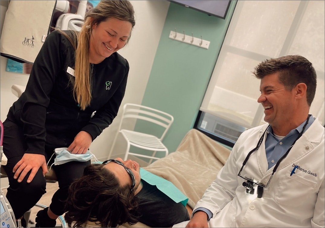 smiling staff at work