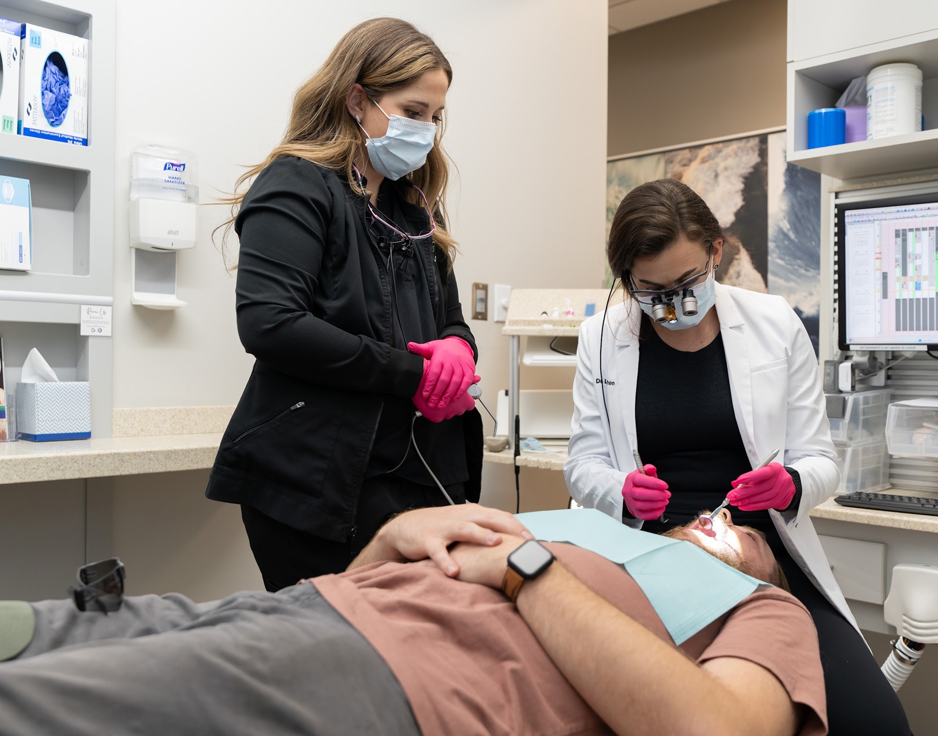 Gooch Family Dental dentist with a patient