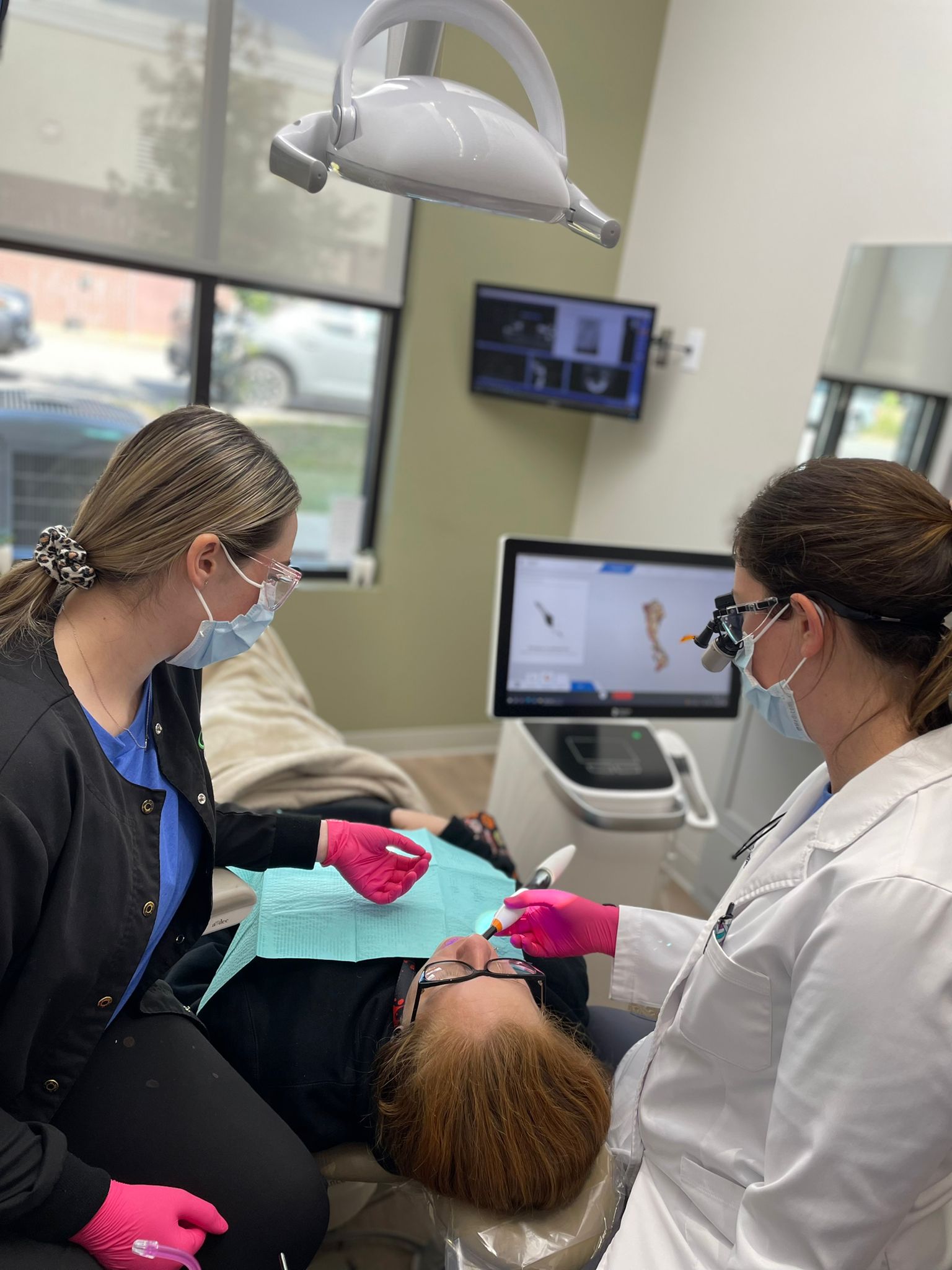 dental patient in treatment suite