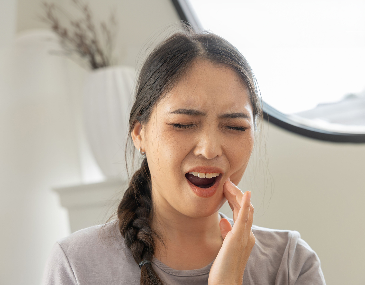 Woman in dental pain