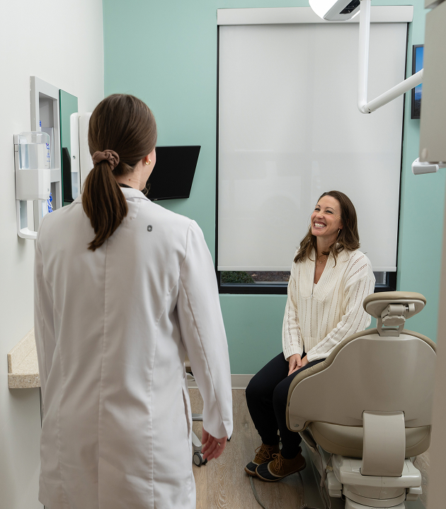 Woman having a dental consultation at our office
