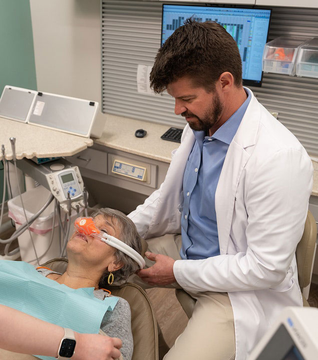 Patient undergoing dental sedation