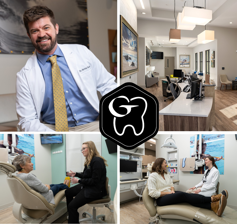 collage of gooch dental team at work