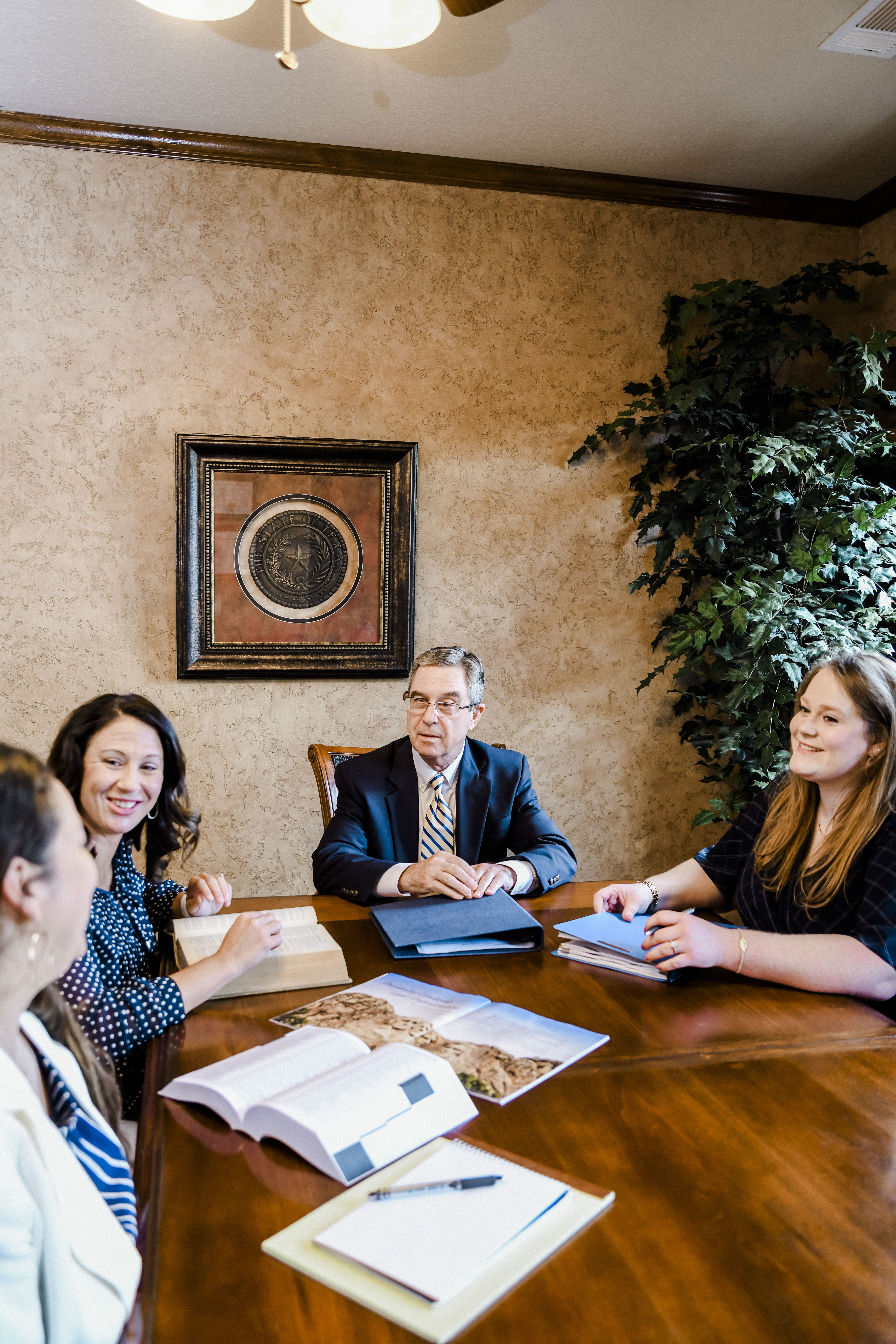 Lawyer Randy Michel and staff