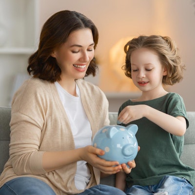 Mother playing with her child