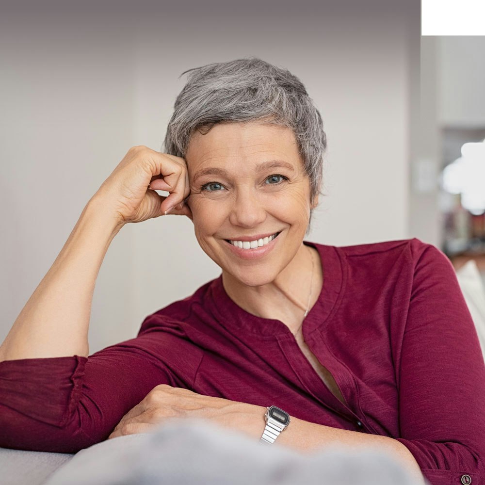 Mature woman smiling