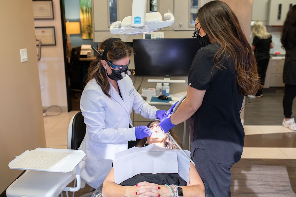 Dr. Sielicki working on patient