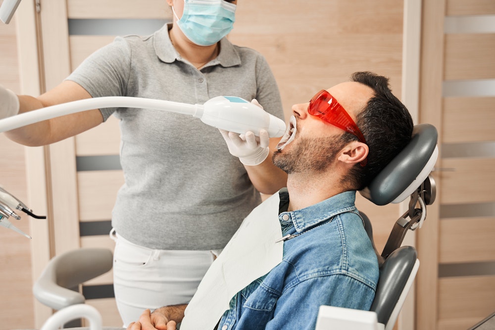 Woman with a beautiful white smile