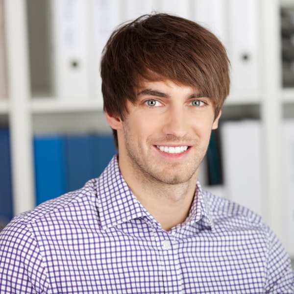Young man smiling