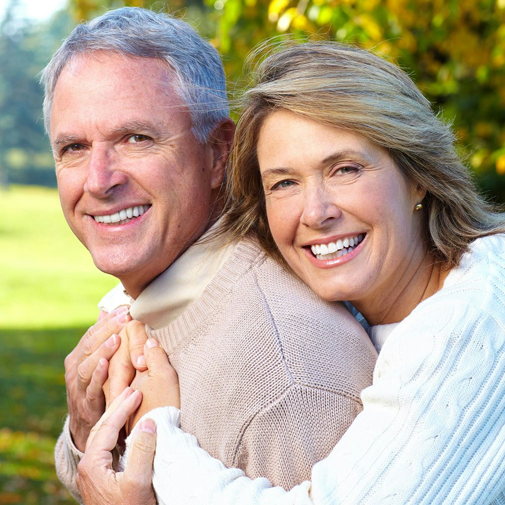 Mature couple smiling