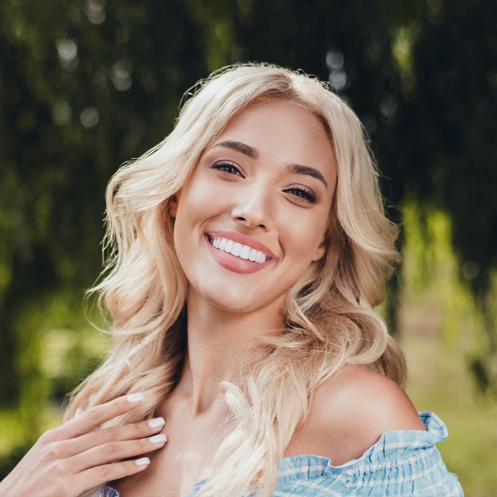 Smiling woman with cosmetic dentistry