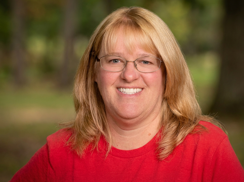 Real patient after implant dentures