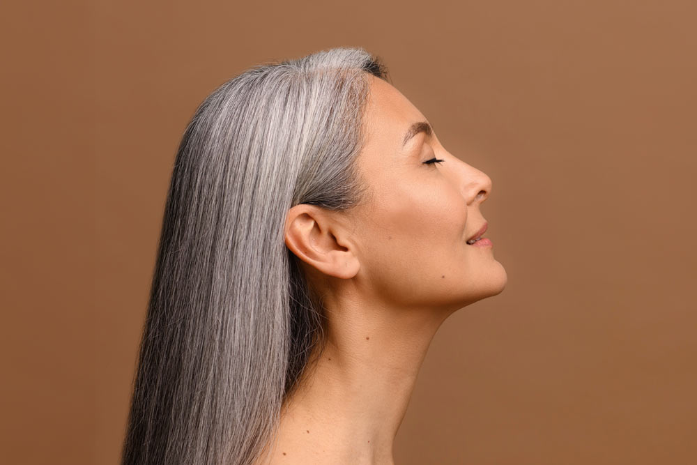 Woman's face viewed in profile