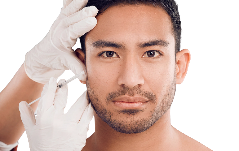 man receiving injectables