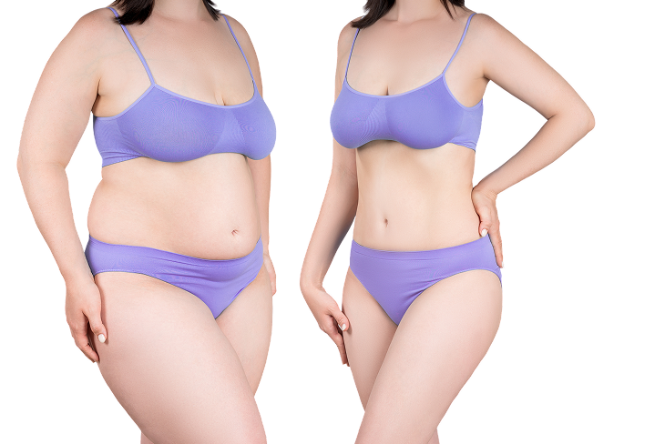 women in purple underwear