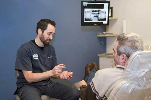 Dr. Gillette seeing a patient.