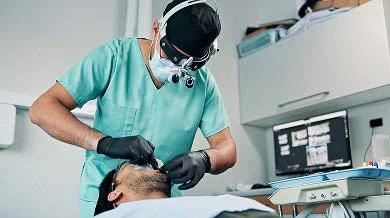 patient receiving oral surgery