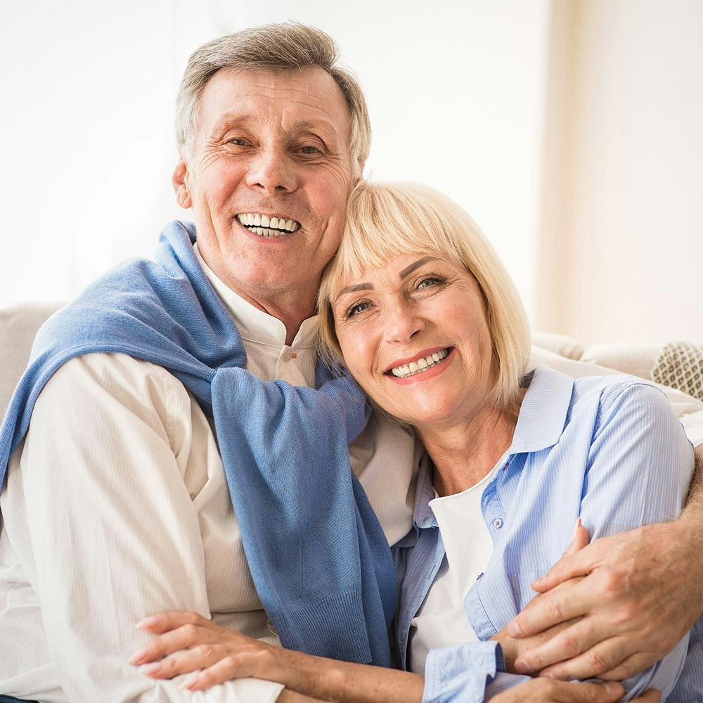 Mature couple smiling