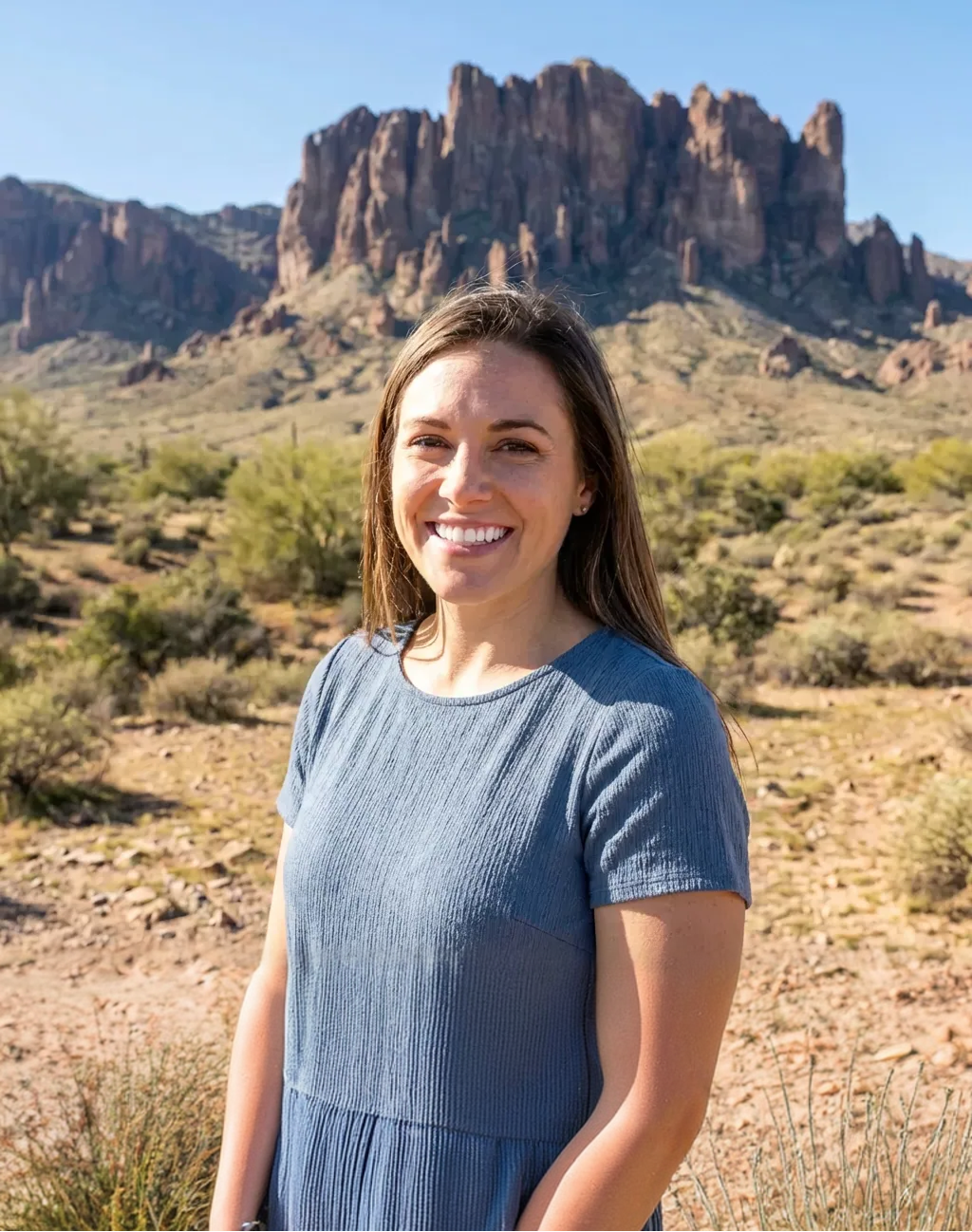 Woman in her 30's smiling
