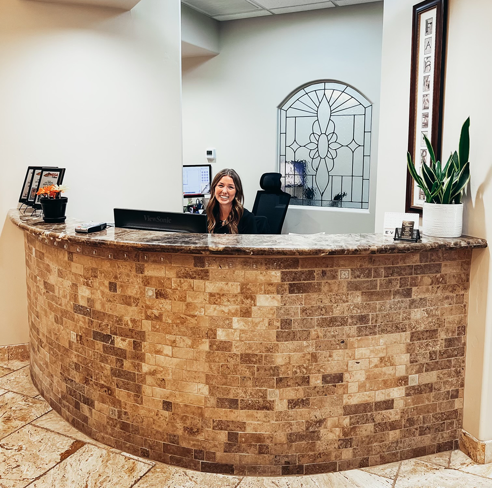 team member at our front desk