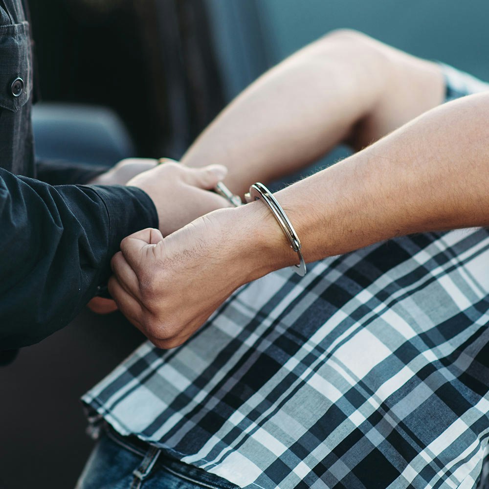 Man getting arrested for DUI charge