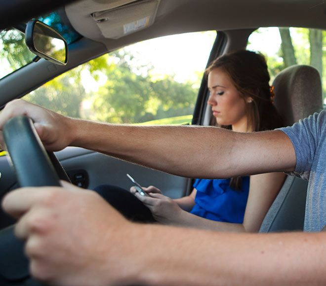 people driving a car
