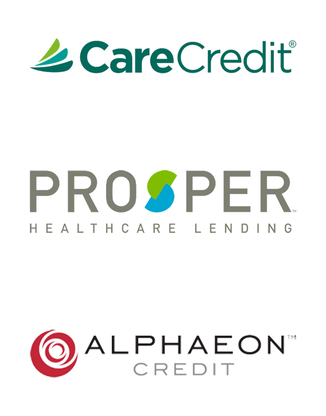 CareCredit®, Prosper® Healthcare Lending, and Alphaeon® Credit logos