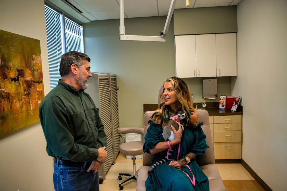 Dr. Kopchinski speaking with a patient