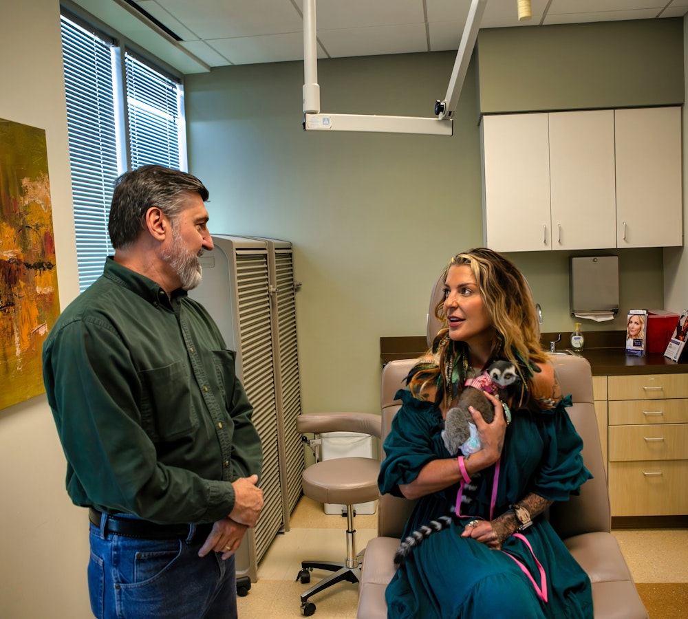 Dr. Kopchinski speaking with a patient