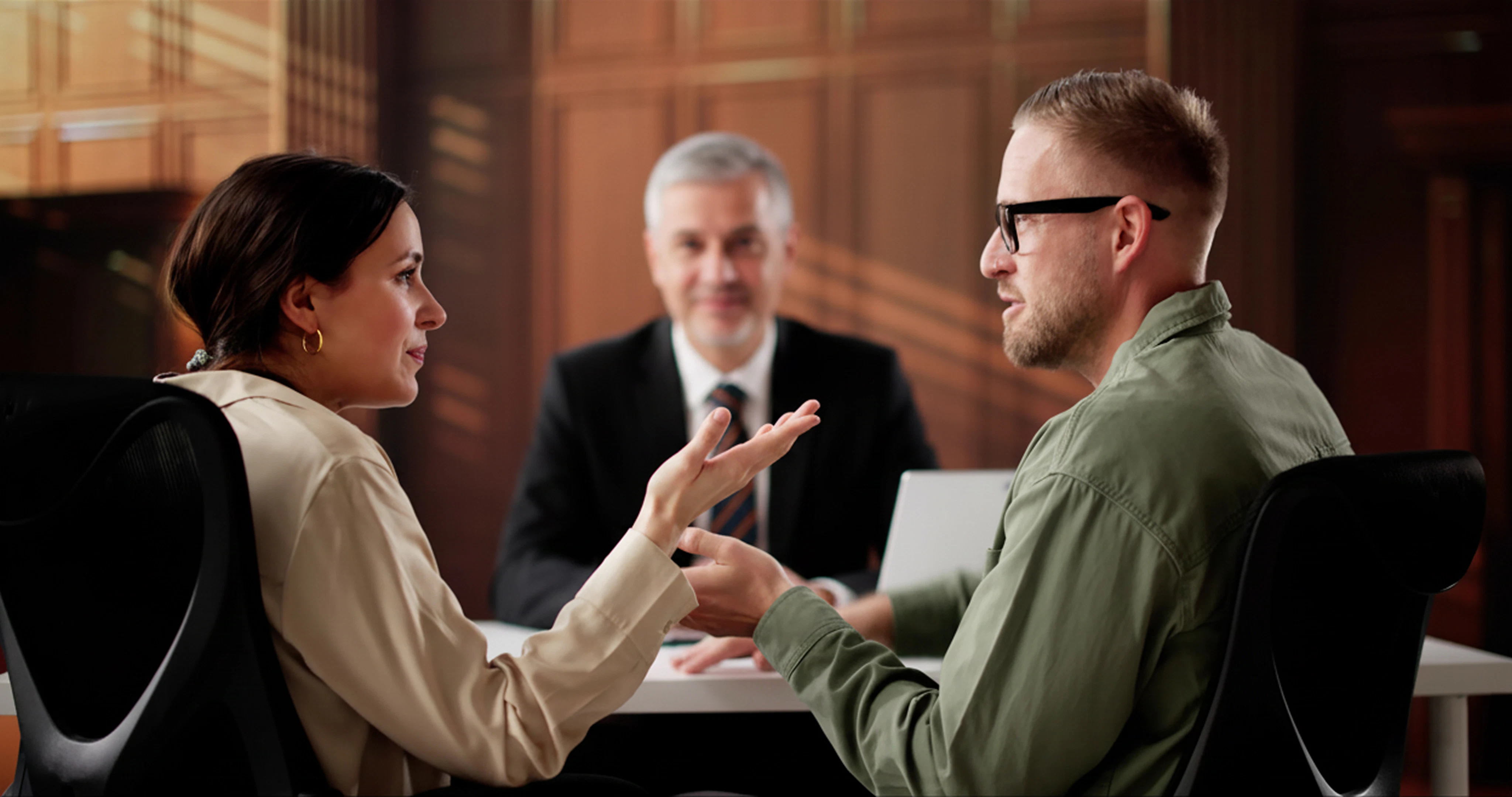 Couple in mediation session