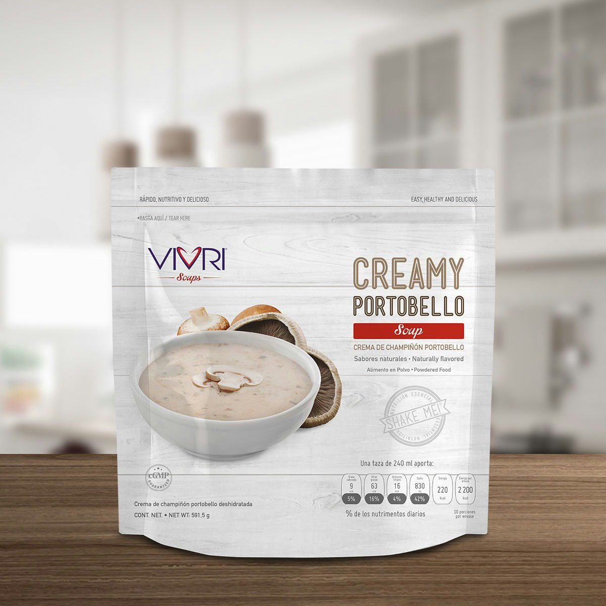 vivri portobello protein soup