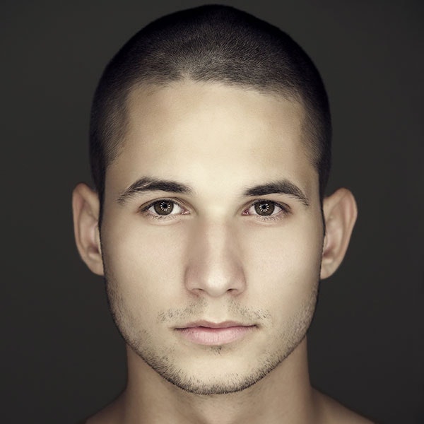 Attractive man's face