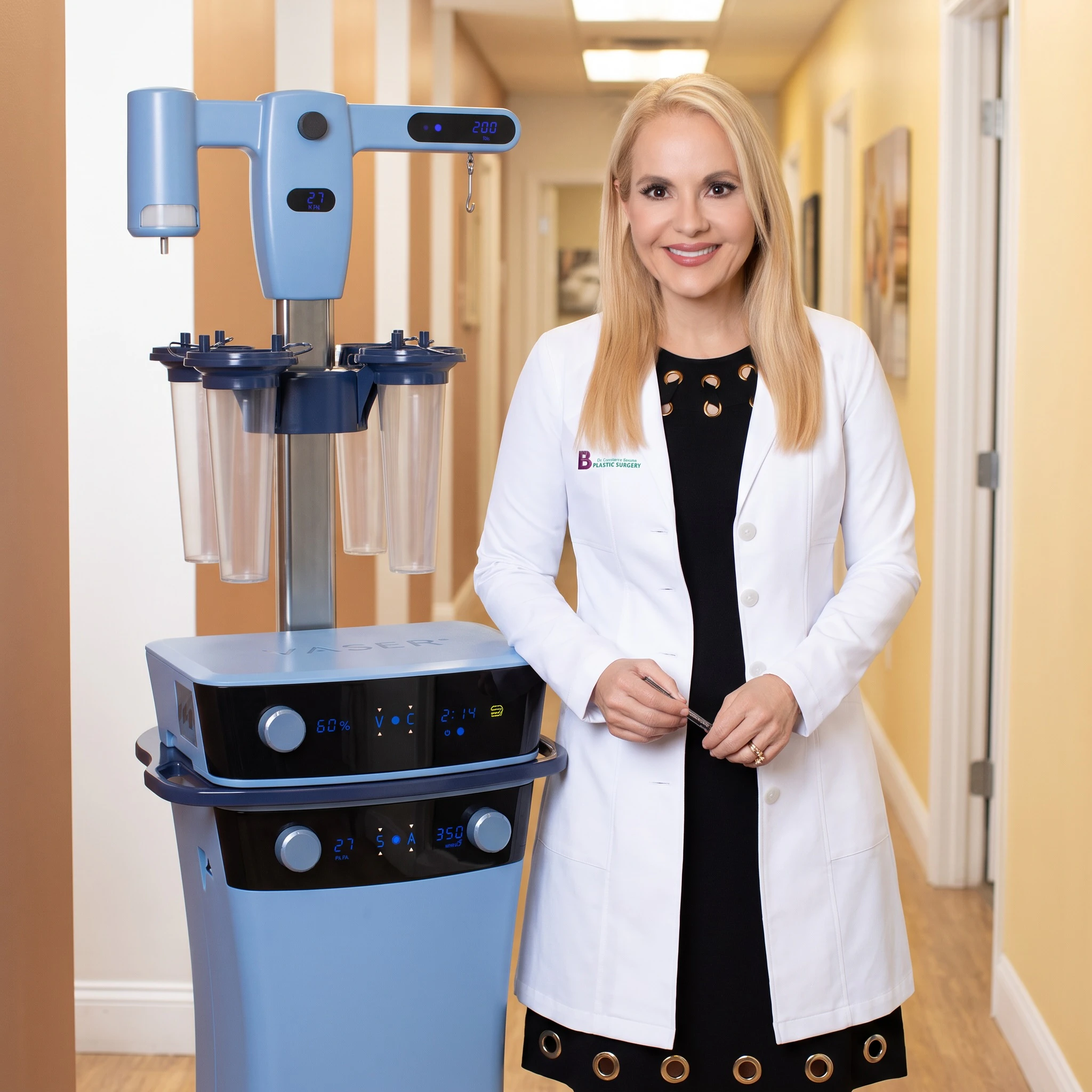 Dr. Constance Barone with Vaser LIPO machine