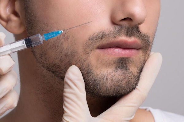 Close up of man receiving JUVÉDERM VOLUMA® XC