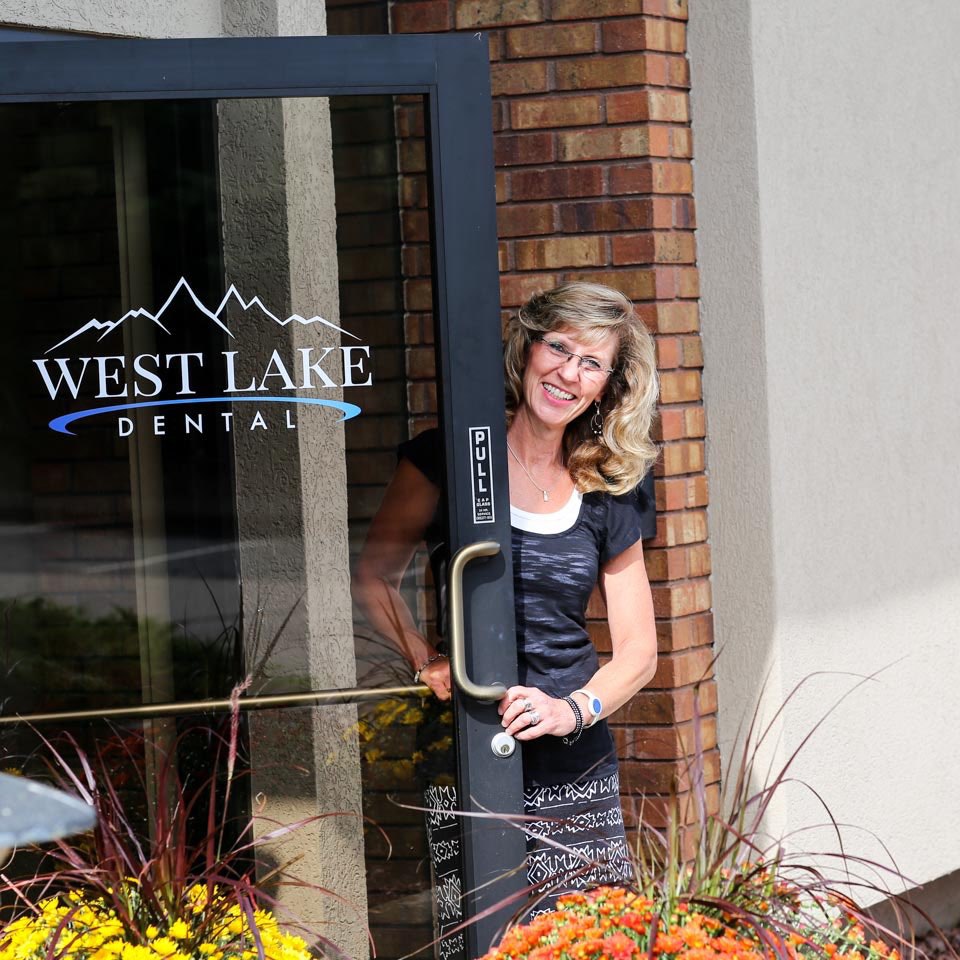 Office staff at the entrance to the practice