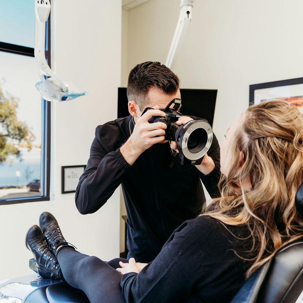 patient having photo taken