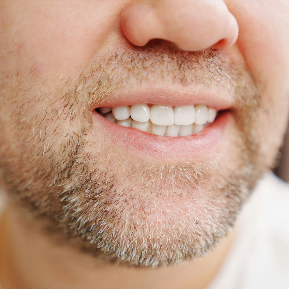 an older man's smile