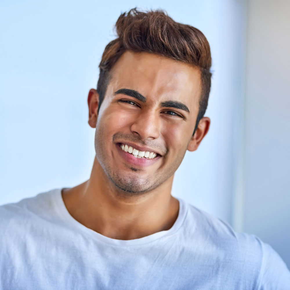Man with a bright, white smile