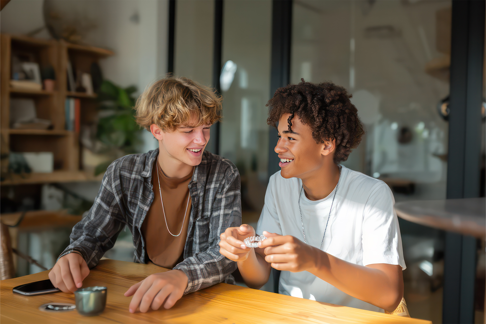 young boy smiling in dental chair
