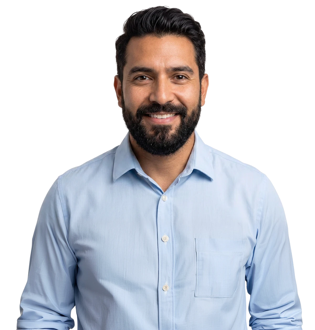 dark haired man smiling