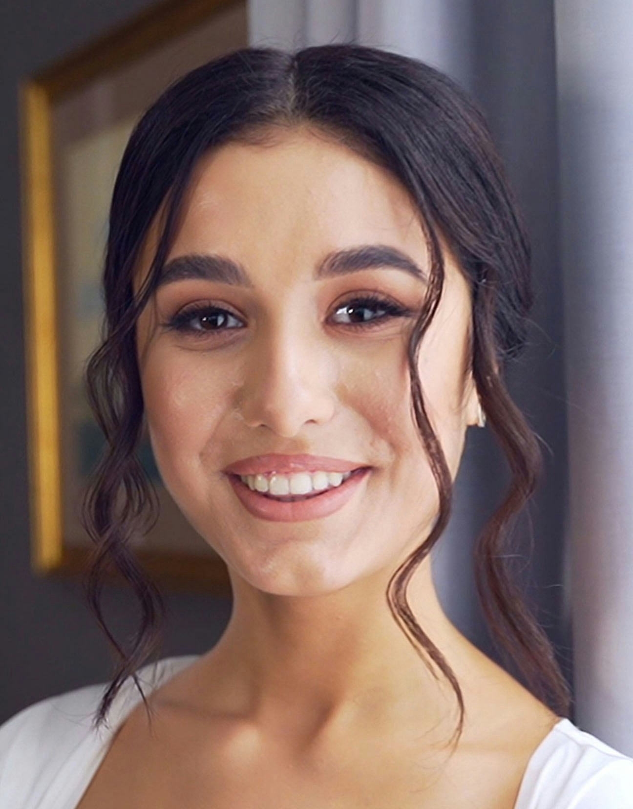 Woman smiling at camera