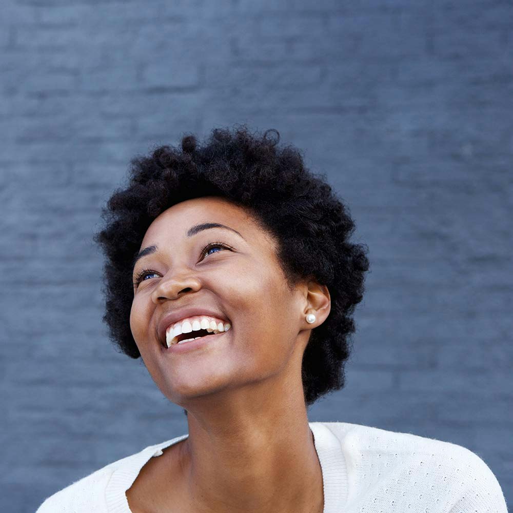 woman with a big white smile