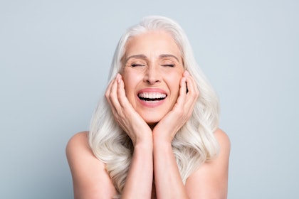 Beautiful, mature woman smiling