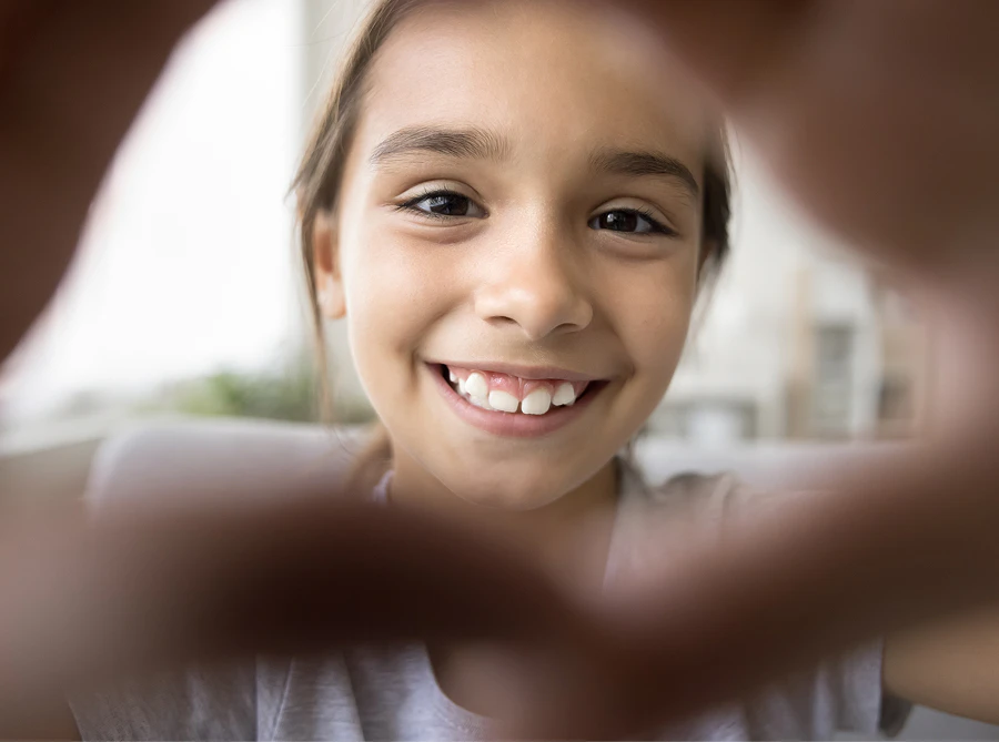 Small child smiling