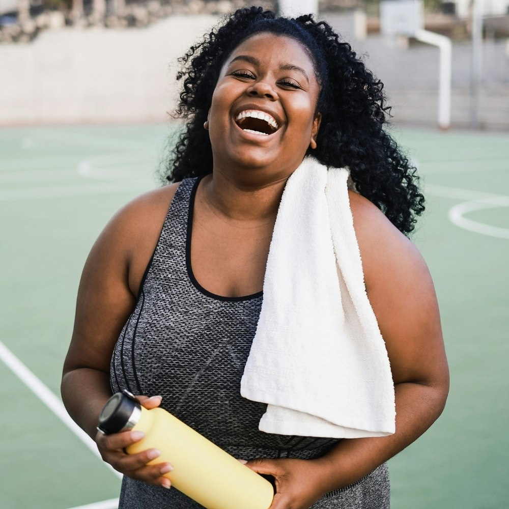 Smiling active woman