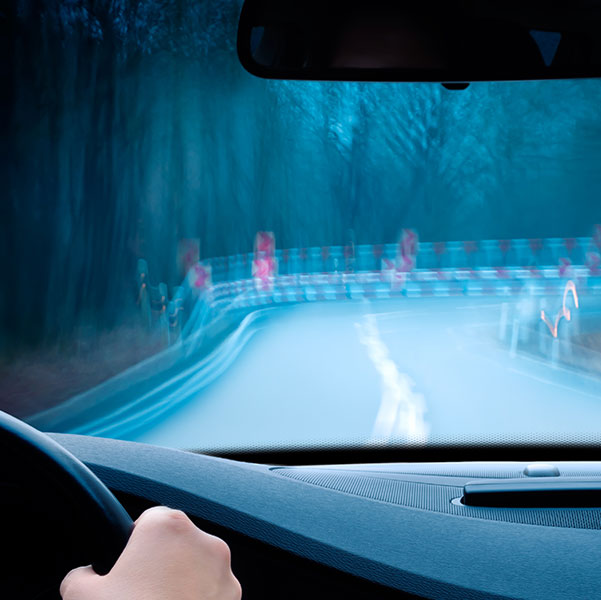 Blurry vision while driving at night