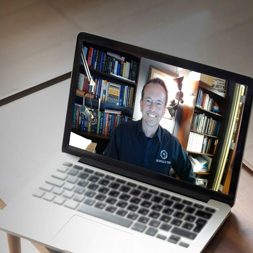 TMJ Academy video on laptop