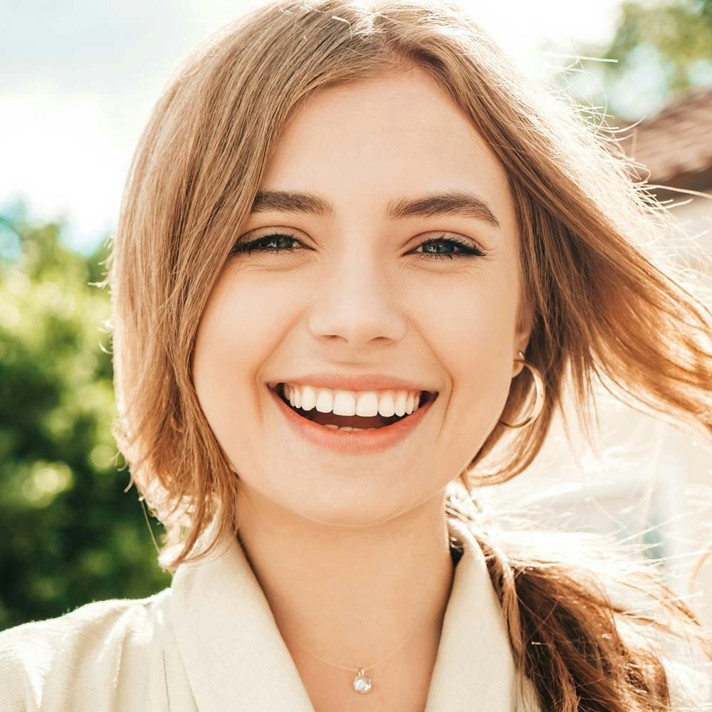 Woman smiling
